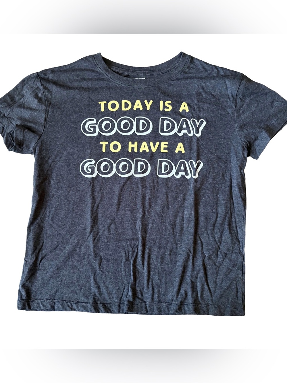 Women’s Small Gray Good Day Graphic Tee - Short Sleeve Shirt
